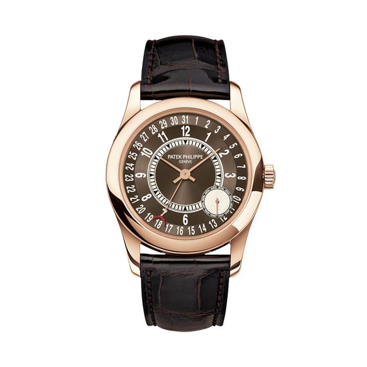 Часы Patek Philippe  Calatrava 37Mm Brown Arabic Date Rose Gold  6000R-001