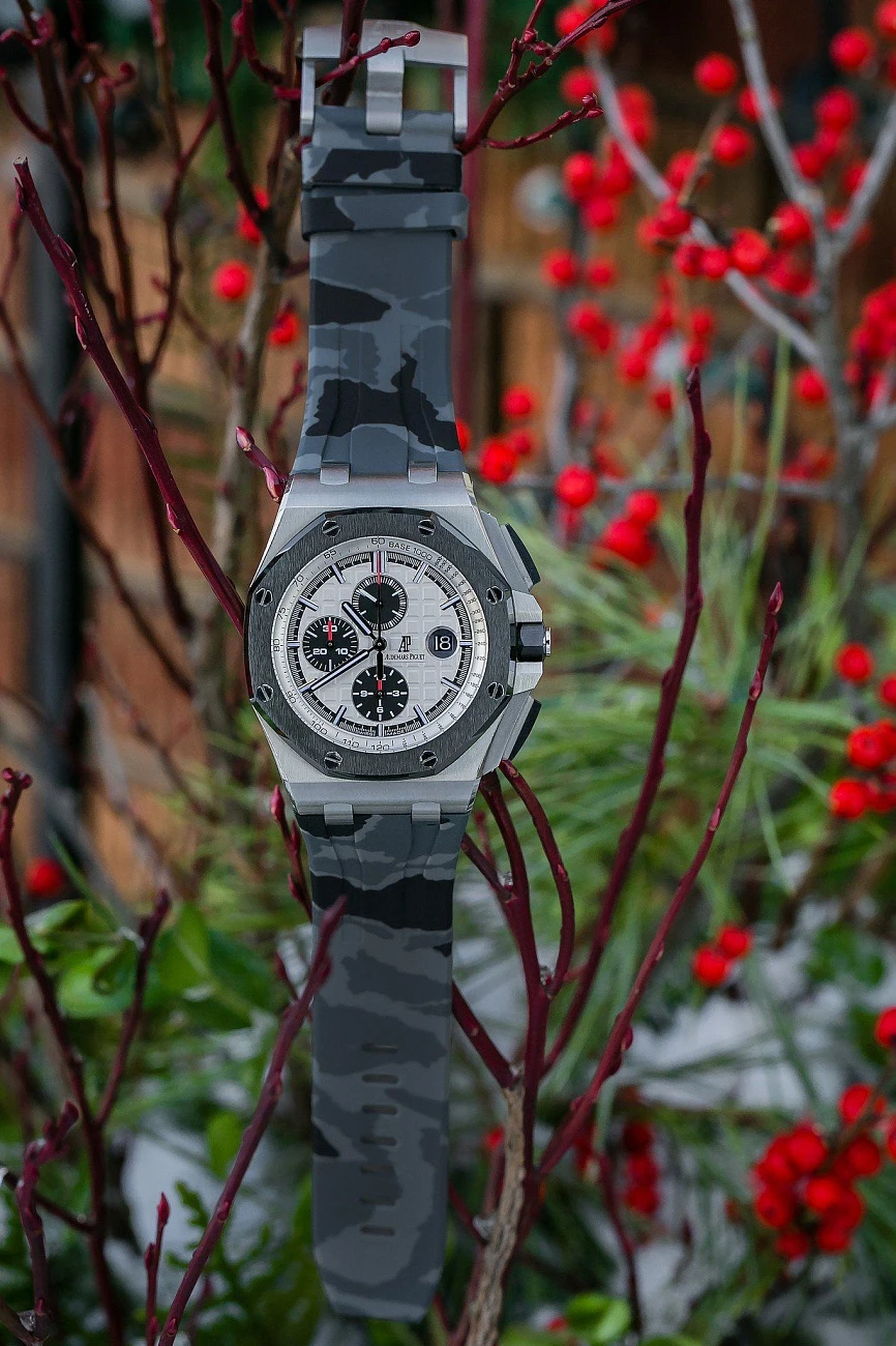 Часовой ремешок Audemars Piguet  Ремешок Для Часов Graphite Camo Ap Royal Oak Offshore 44Mm Strap  