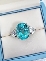 Украшение GIA  Кольцо С Турмалином "Параиба" 15,04 Ct.   