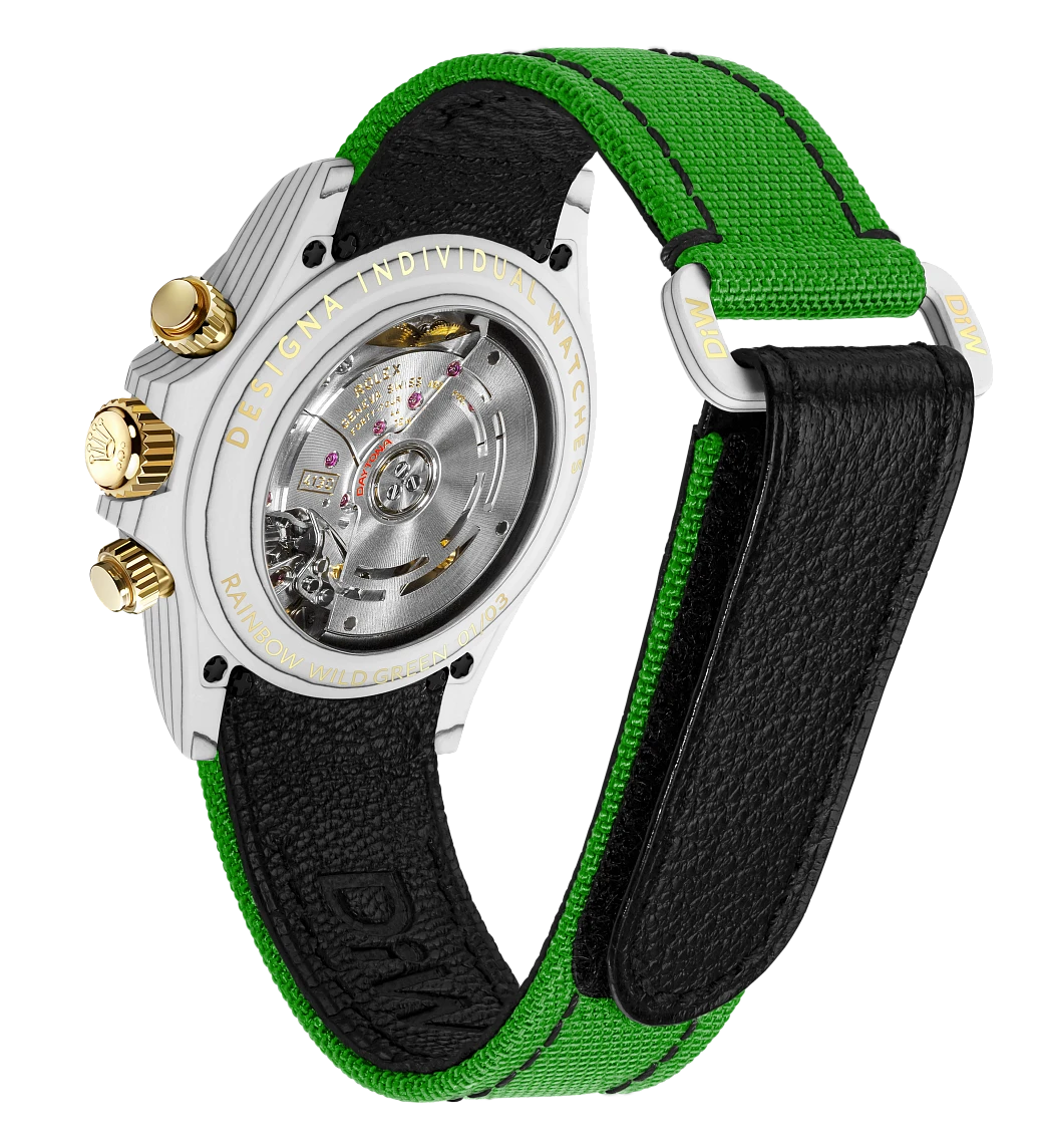Заказать DiW  Rolex Daytona 40 Mm Rainbow Wild Green  