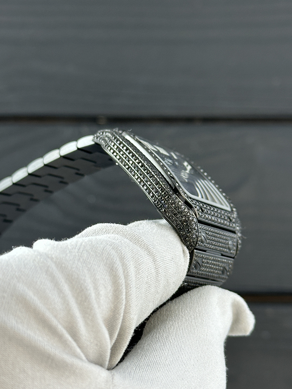 Часы Cartier  Santos De Cartier Custom Black Diamond  WSSA0029