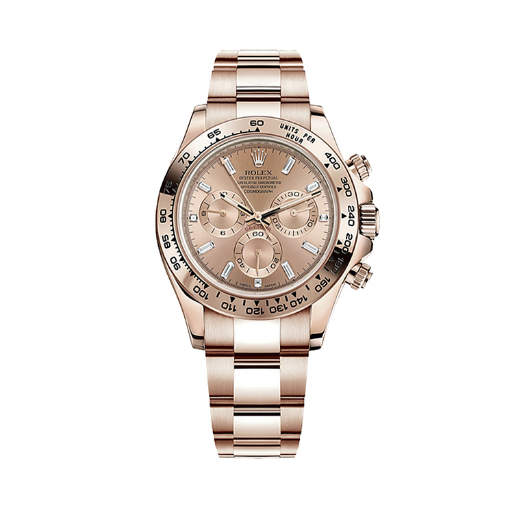 Часы Rolex  Oyster Perpetual Cosmograph Daytona Rose Gold Baguette  116505