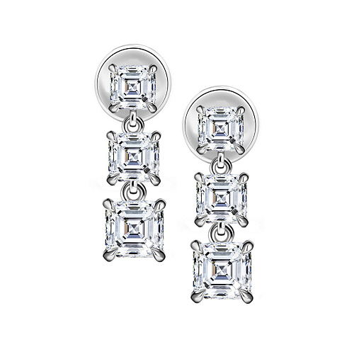 Украшение GIA  Серьги с бриллиантами 4,43 ct. H/VVS2-VS1 (Asscher cut)   