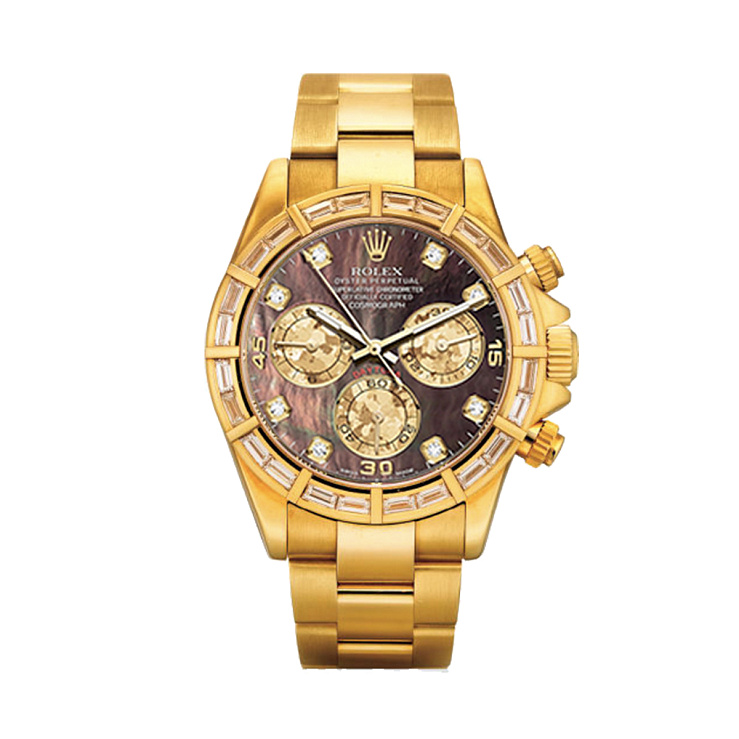 Часы Rolex  Cosmograph Daytona 40Mm Yellow Gold Mop Dial Baguette Diamonds  116508