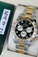 Часы Rolex  Cosmograph Daytona Steel &amp; Yellow Gold Black Dial Diamond Index  126503-0002