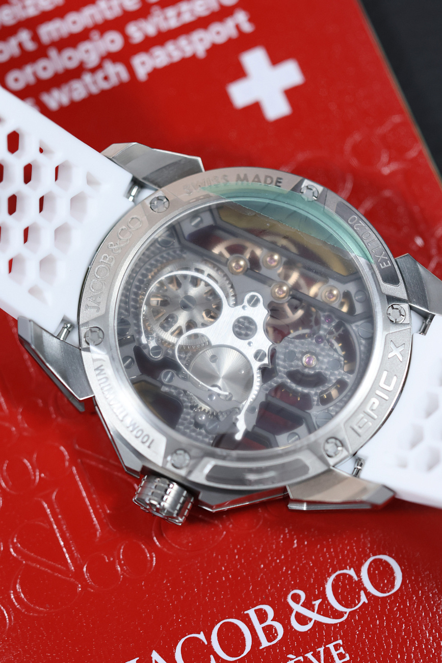 Часы Jacob &amp; Co  Epic X Skeleton Titanium White  EX110.20.AA.AI.A