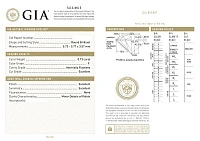 Украшение GIA  Серьги 0,73/0,73 ct. F/Internally Flawless "Round Diamond"   