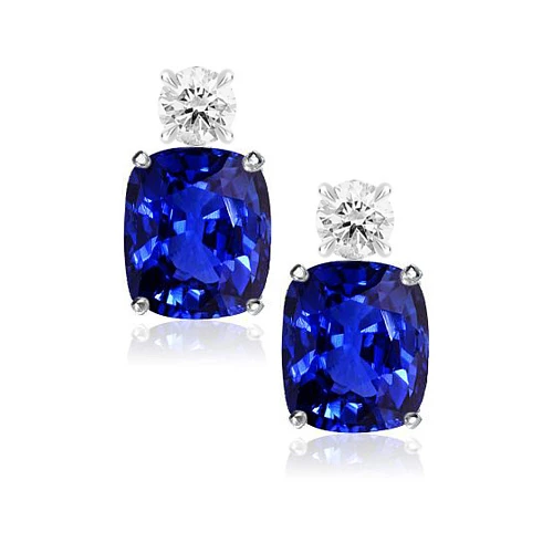Украшение GRS GemResearch Swisslab  Серьги с сапфирами 12,82/11,91 ct. Cornflower Blue   