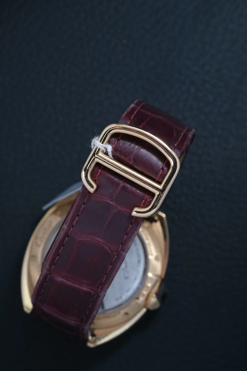 Часы Cartier  Clé De Cartier 35Mm Rose Gold &amp; Diamonds  WJCL0013