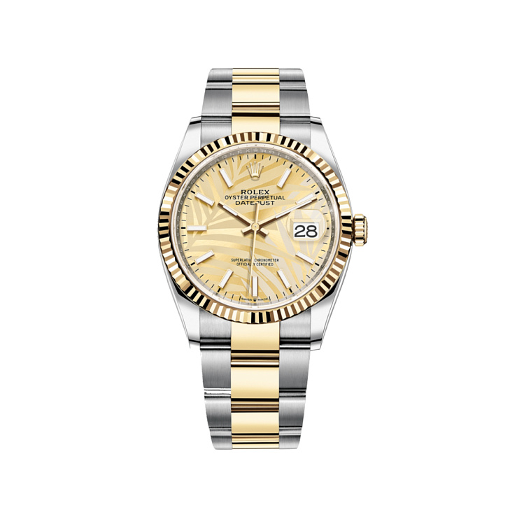 Часы Rolex  Datejust Champagne Palm Motif Dial  126233-0038