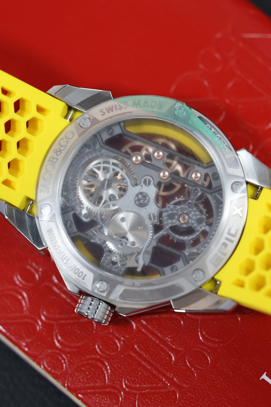 Часы Jacob &amp; Co  Epic X Skeleton Titanium Yellow  EX110.20.AA.AQ.A