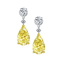 Украшение GIA  Серьги с бриллиантами 3,02/3,02 ct. W to X/VVS2-VS2   