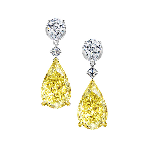 Украшение GIA  Серьги с бриллиантами 3,02/3,02 ct. W to X/VVS2-VS2   