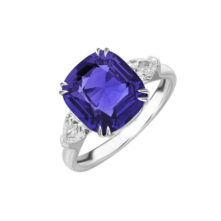 Украшение GRS GemResearch Swisslab  Кольцо с сапфиром со сменой цвета 7,87 ct.    