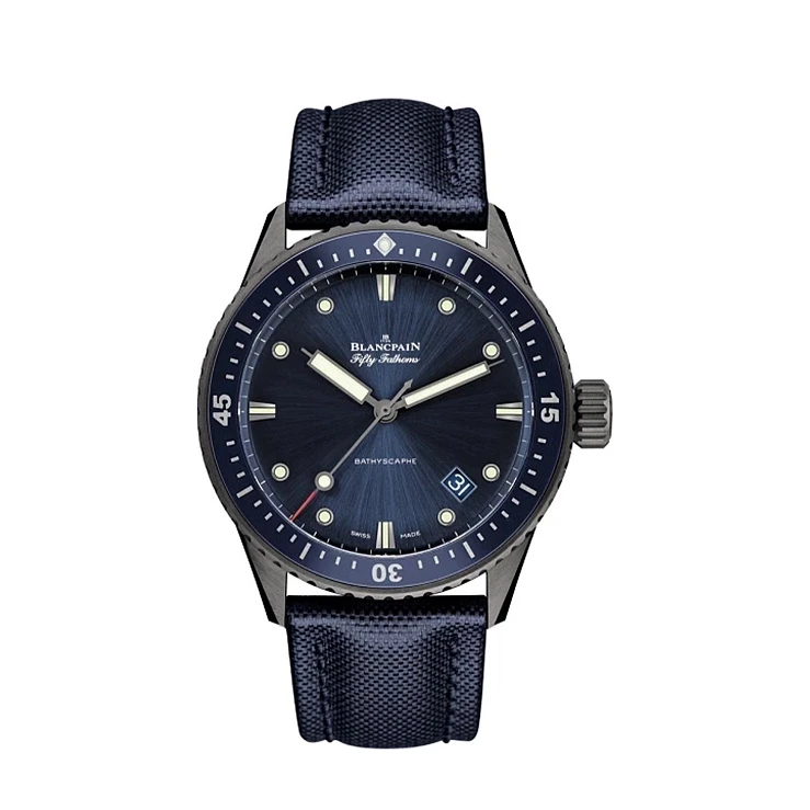 Часы Blancpain  Fifty Fathoms Bathyscaphe Blue Titanium  5000-0240-052A
