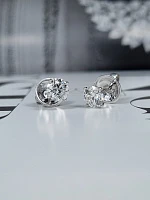 Украшение GIA  Серьги 1,04/1,04 ct. H/VS2 (3 excellent) Round Diamonds   