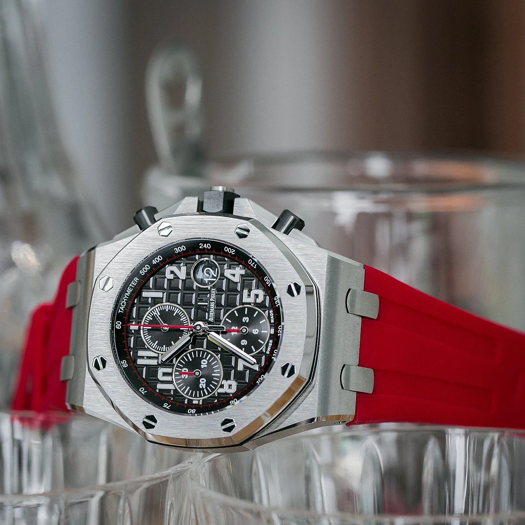 Часовой ремешок Audemars Piguet  Ремешок Для Часов Red Ap Royal Oak Offshore 42Mm Strap  