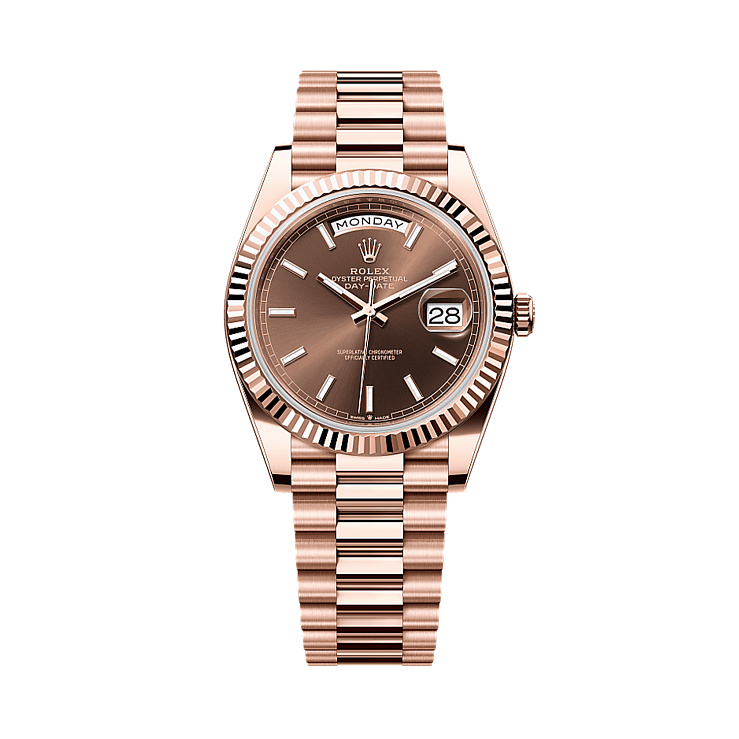 Часы Rolex  Day Date Rose Gold 40 mm Chocolate Dial  228235
