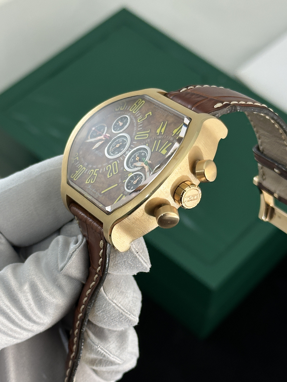 Часы De La Cour  Bi-Chrono Fidelidad Rose Gold Tobacco  