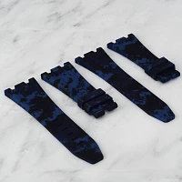 Часовой ремешок Audemars Piguet  Ремешок Для Часов Blue Digi Camo Ap Royal Oak Offshore 42Mm Strap  