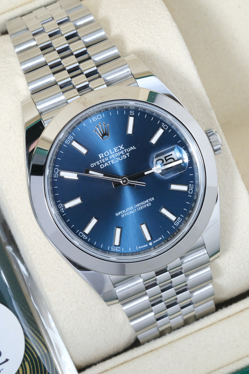 Часы Rolex  Oyster Perpetual Datejust 41 Mm Blue Sticks Jubilee  126300
