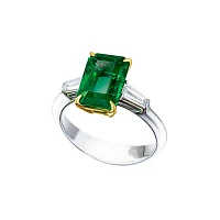 Украшение No Name  Кольцо с изумрудом 3,94 ct.   