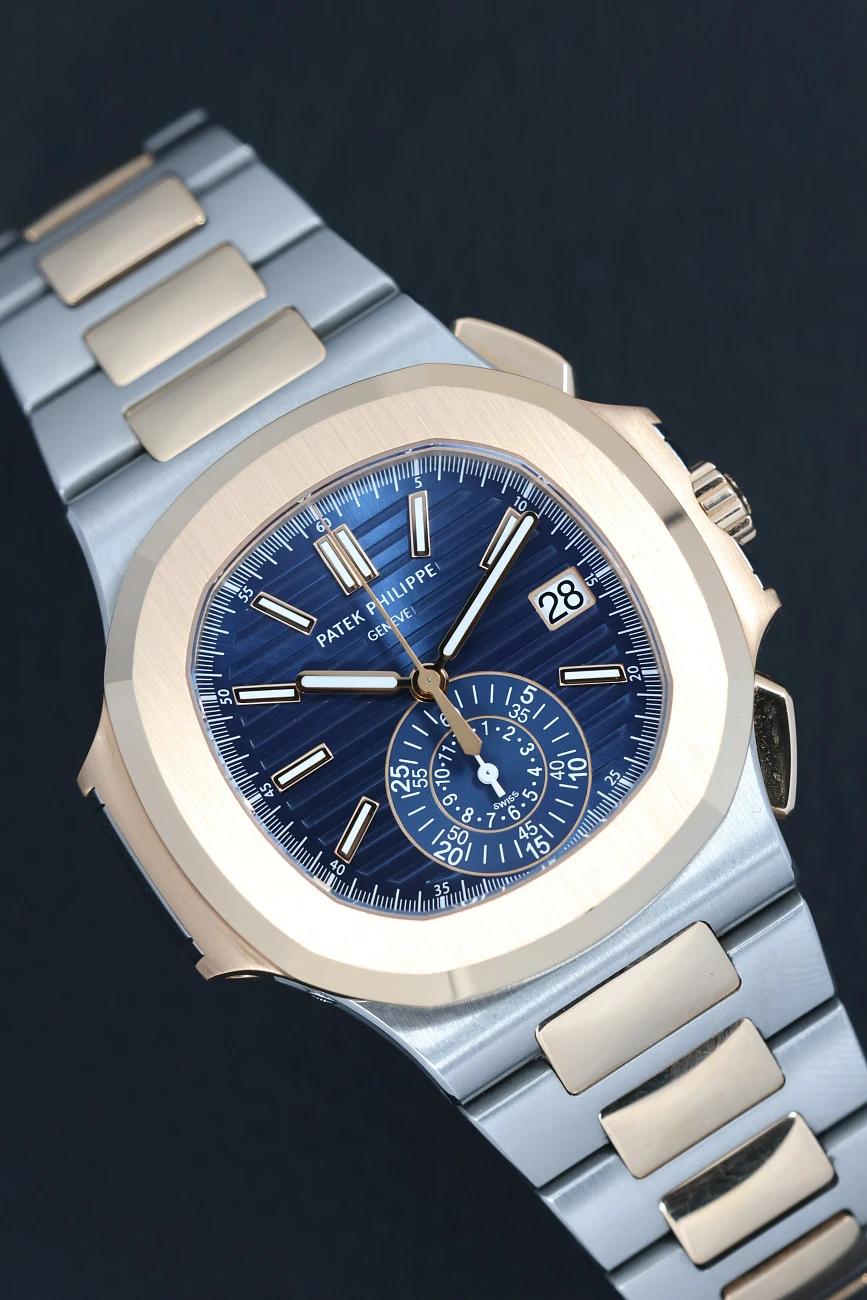 Часы Patek Philippe  Nautilus Two Tone Blue Dial  5980/1AR-001