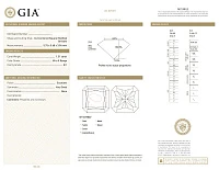 Украшение GIA  Серьги с бриллиантами 1,20/1,31 ct.   