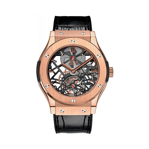 Часы Hublot  Classic Fusion Skeleton Tourbillon King Gold 45Mm Limited Edition  505.OX.0180.LR