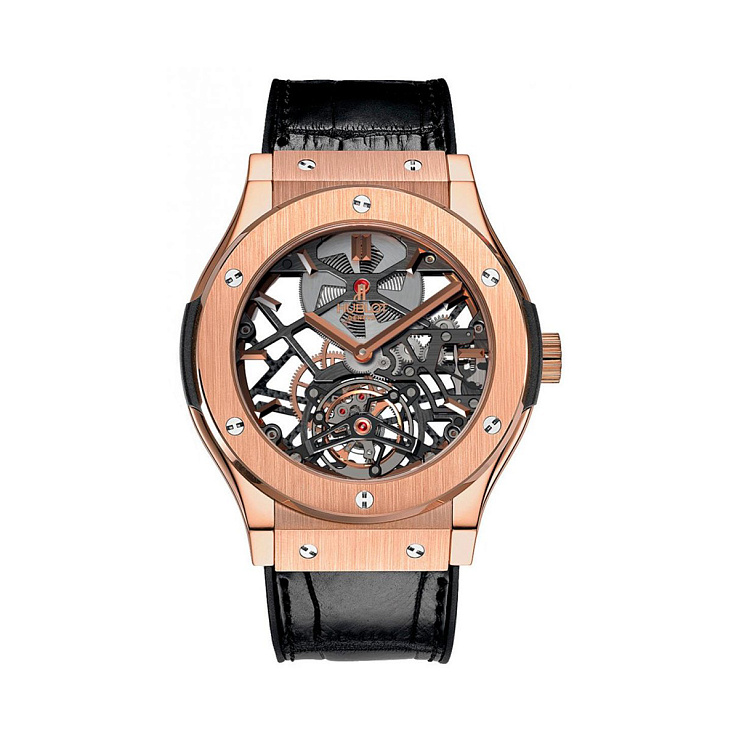 Часы Hublot  Classic Fusion Skeleton Tourbillon King Gold 45Mm Limited Edition  505.OX.0180.LR