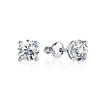 Украшение GIA  Серьги 0,55/0,55 ct. H/VS1 (3 Excellent) Round Diamonds   
