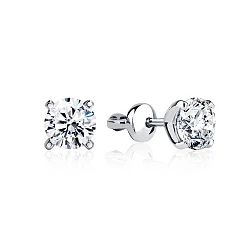 GIA Серьги 0,55/0,55 ct. E/VS1 (3 Excellent) Round Diamonds