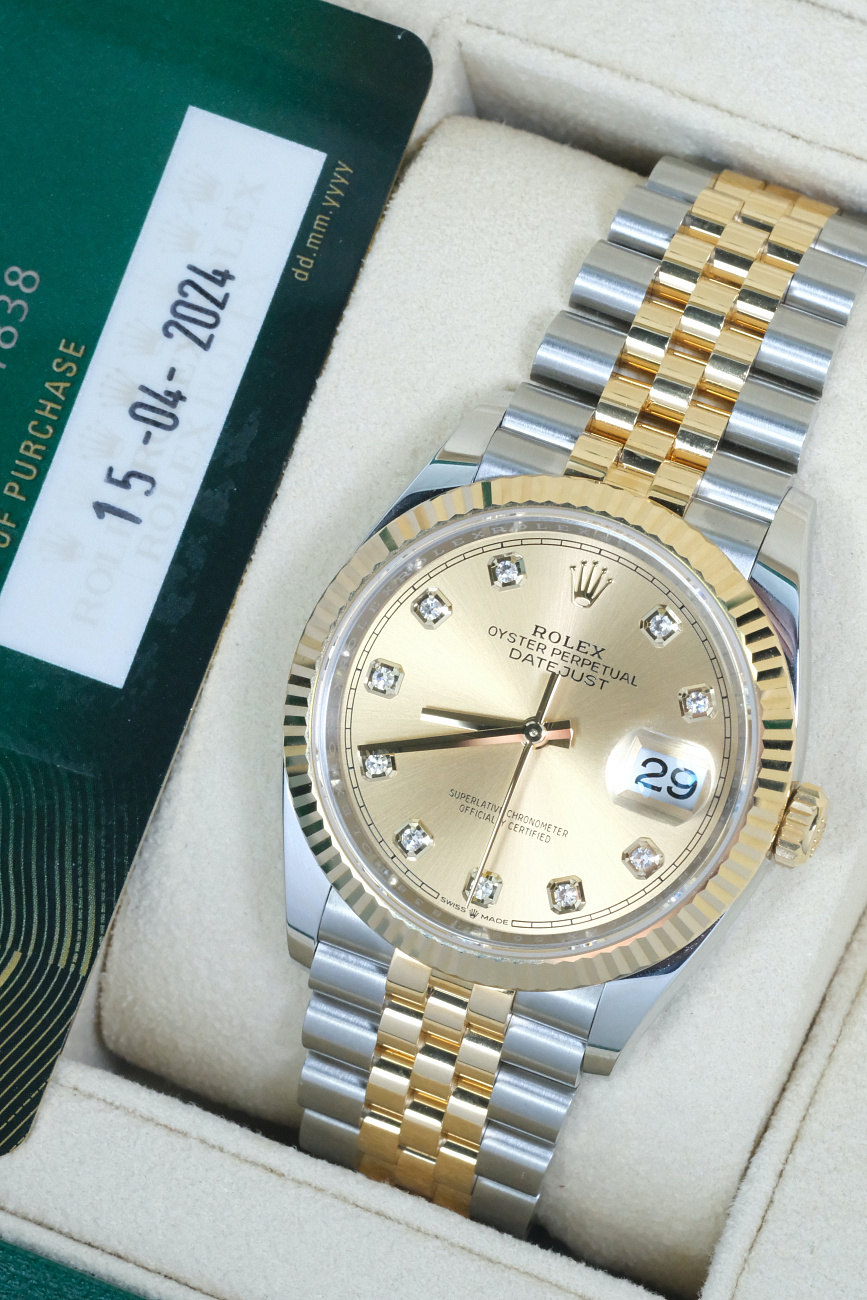 Часы Rolex  Datejust Champagne Diamond Dial  126233