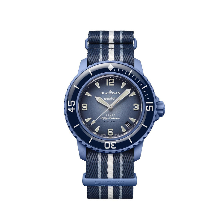 Часы Blancpain  Swatch Scuba Fifty Fathoms Atlantic Ocean  SO35A100 