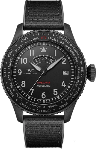Заказать Iwc  Pilots Watch Timezoner Top Gun Ceratanium  IW395505