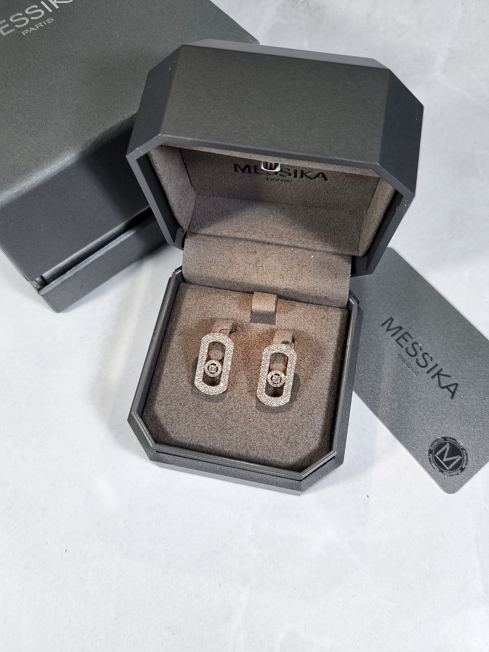 Украшение MESSIKA  So Move Pavé Earrings Pg  So Move Pavé-Set Earrings 12931-PG 