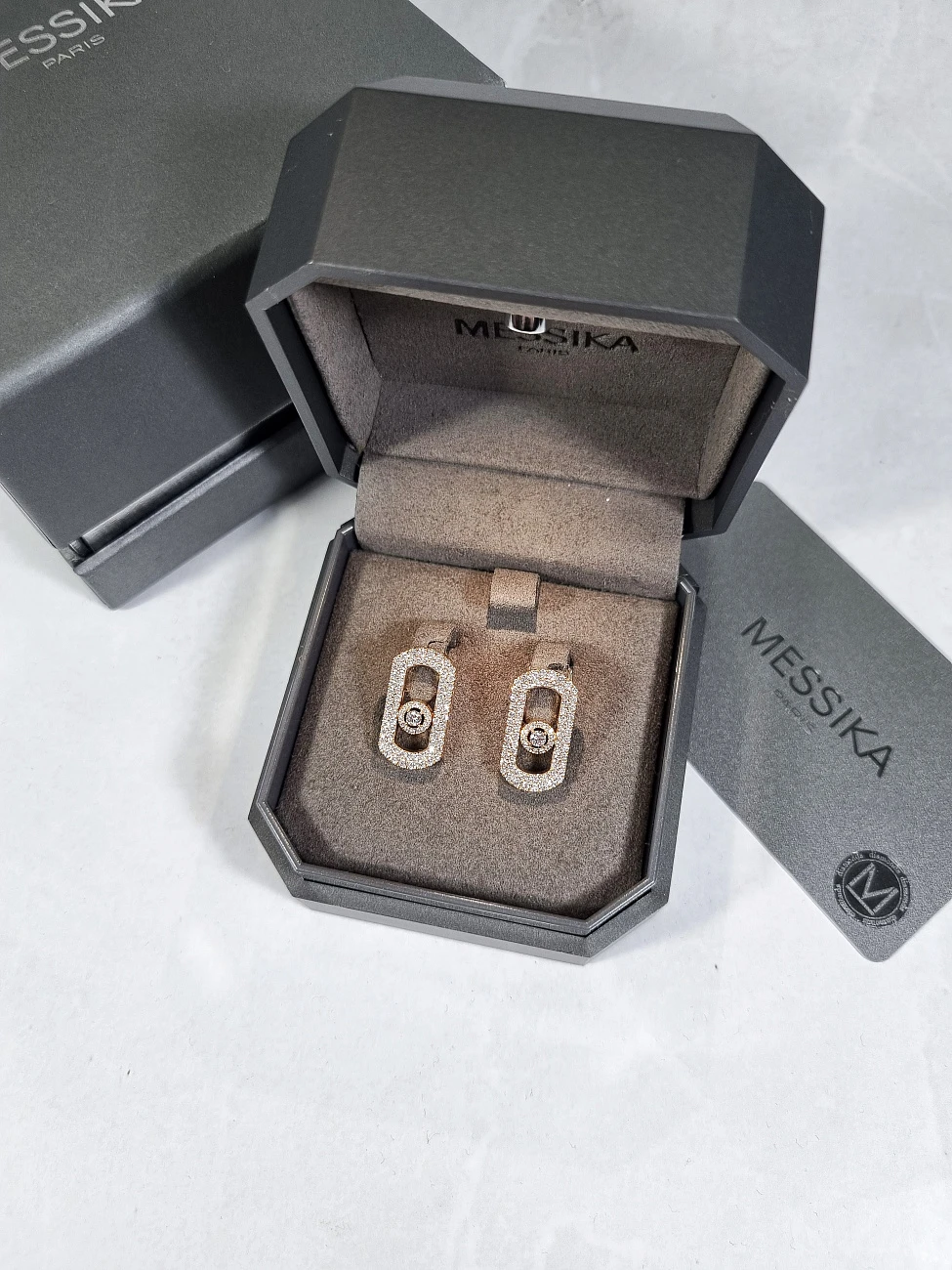 Украшение Messika  So Move Pavé Earrings Pg  So Move Pavé-Set Earrings 12931-PG 