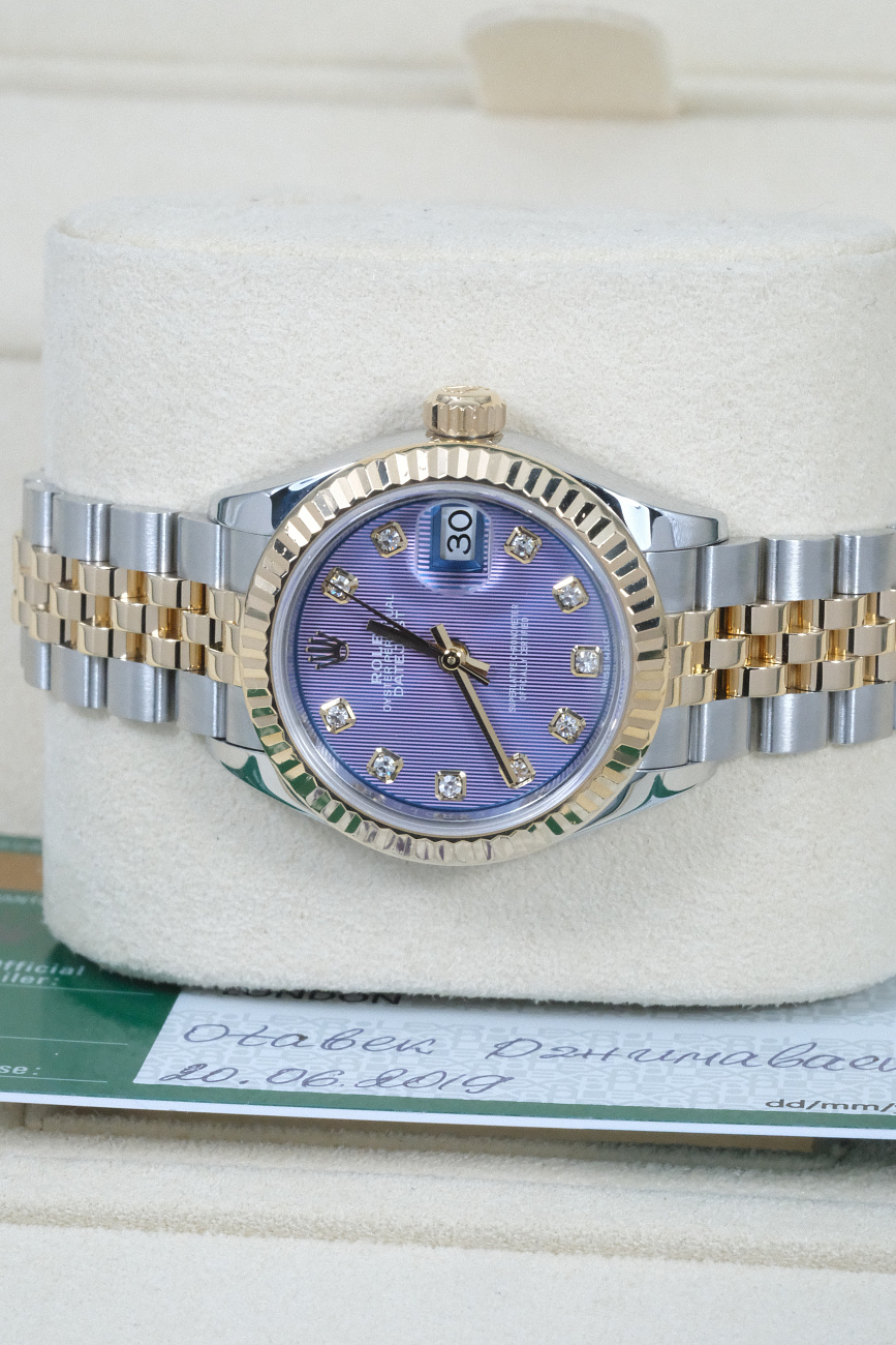 Часы Rolex  Datejust 28Mm Steel & Yellow Gold Lavender Dial  279173