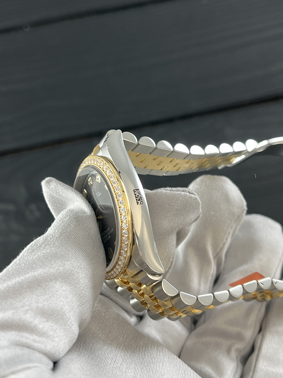 Часы Rolex  Datejust 36Mm Oystersteel Yellow Gold And Diamonds Black Dial  126283RBR