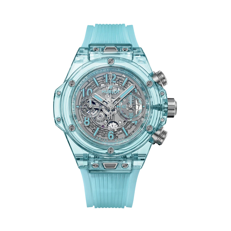 Часы Hublot  BIG BANG UNICO WATER BLUE SAPPHIRE  421.JL.4890.RT