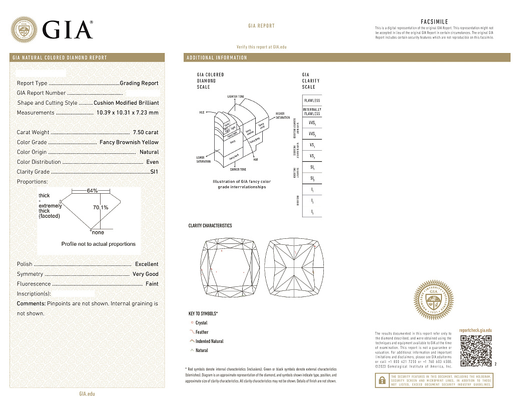 Украшение NO NAME  Кольцо С Бриллиантом 7,50 Ct. Fby/Si1   