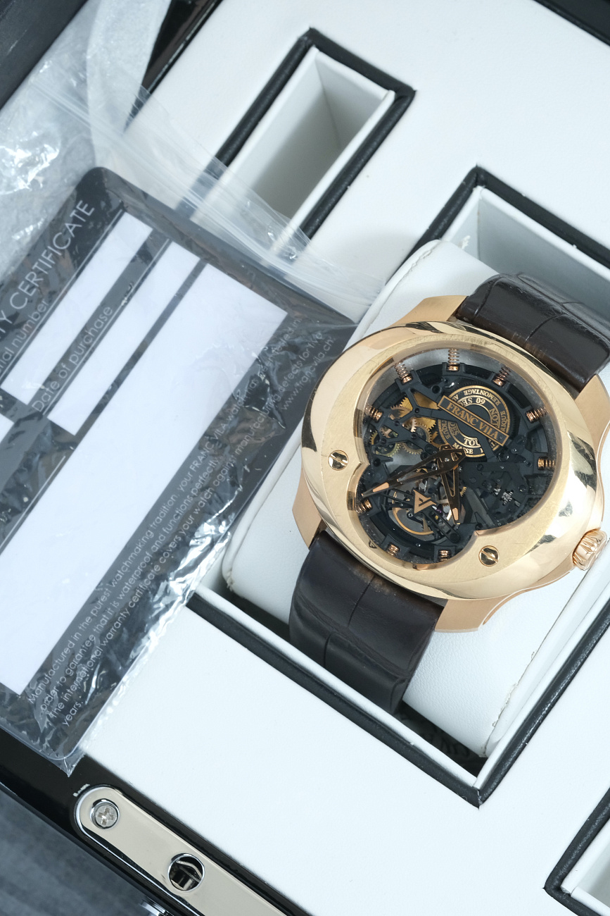 Часы Franc Vila  NEO ALTA Skeleton Rose Gold 47mm Tourbillon  12T.PG.001