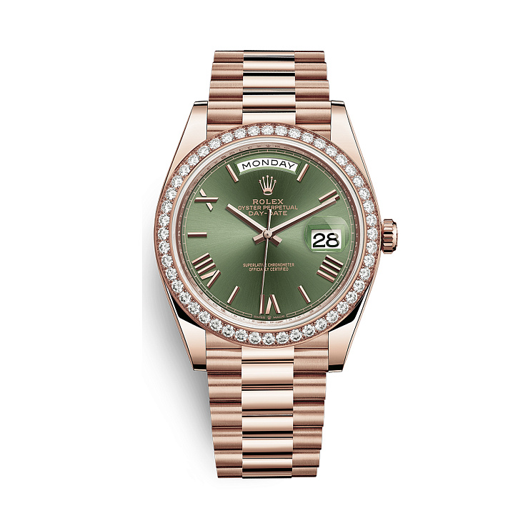 Часы Rolex  Day-Date Rose Gold Olive Dial  228345