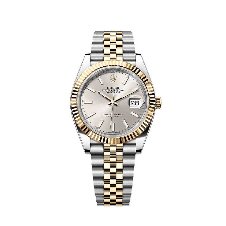 Часы Rolex  Oyster Perpetual Datejust Ii 41 Mm Steel And Yellow Gold Silver Dial  126333